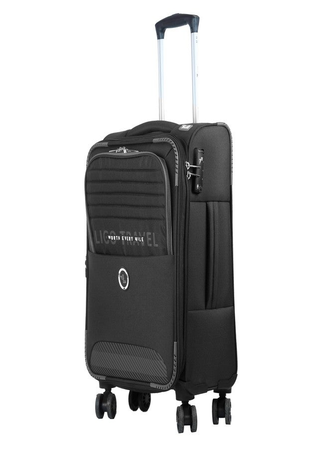 ليجو حقيبة سفر/حقيبة ترولي من ليغو فيذر، مقاس كبير 28 بوصة، مصنوعة من البوليستر الناعم والقابل للتمدد، مزودة بـ 8 عجلات (رمادي) - Image 1